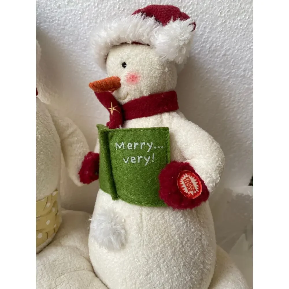 2003 Hallmark Jingle Pals animated musical snowman pair good condition Battery